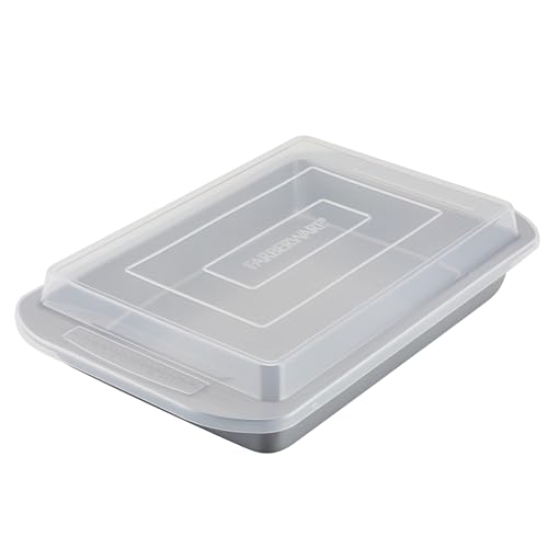 Nonstick Cake Pan With Lid, Rectangle - 9 Inch x 13 Inch, Gray