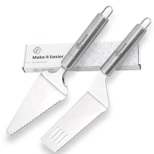 Pie Server Spatula and Cake Cutter Slicer, Stainless Steel Set