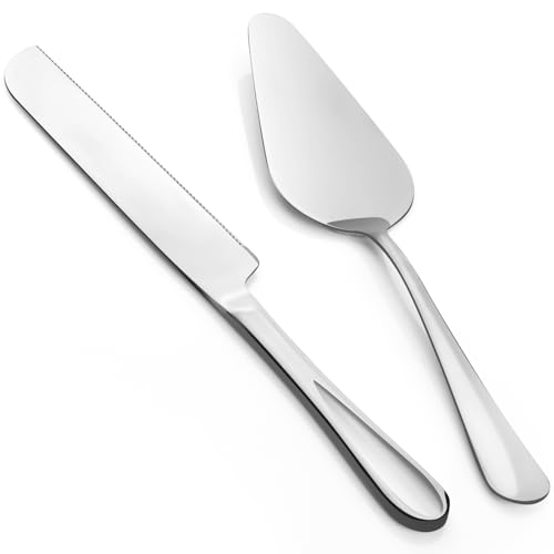 2-Piece Premium Cake Cutting Set, Exquisite Knife and Server