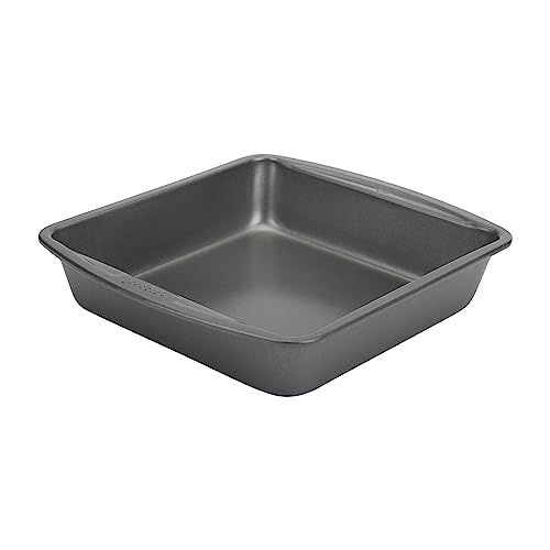 Nonstick Steel Square Pan, 8", Gray