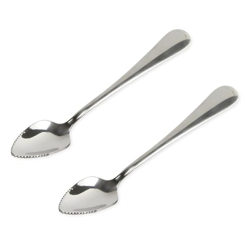 Serrated Grapefruit Spoon, 9 inch 2 piece set, Stainless Steel