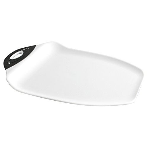 Chop & Scoop Cutting Board, 11 by 15 inches, White with Black Handle