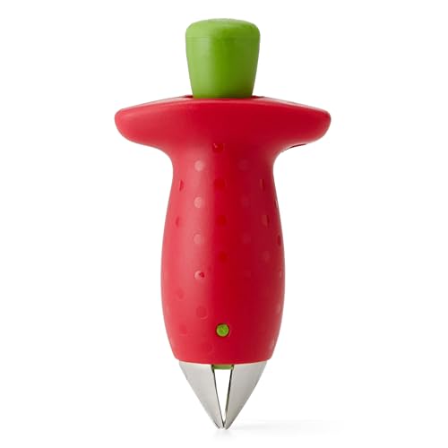 Chef'n Original Stem Gem Strawberry Huller, Red/Green -