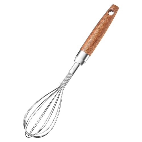 Stainless Steel Wire Whisk for Cooking- Wooden Handle