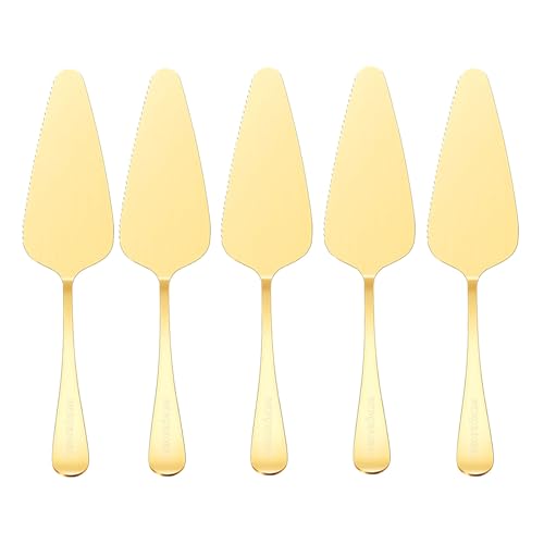 Triangular Spade Spatula Serrated Edge - Gold