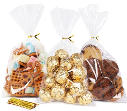 Cellophane Bags 100 Pack Clear Cellophane Treat Bags 6x10
