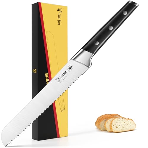 8 Inch Ultra Sharp Bread Serrated Knife, High Carbon Stainless