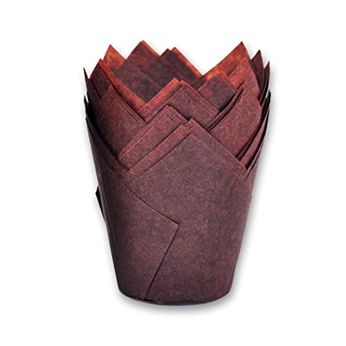 Large size Brown Tulip Baking Cups 2-1/4" - 130 pieces