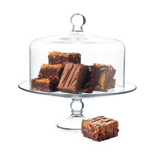 &nbsp;Glass Cake Stand with Dome Lid
