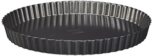 Non-Stick Tart and Quiche Pan with Removable Bottom, 9-Inch, Steel