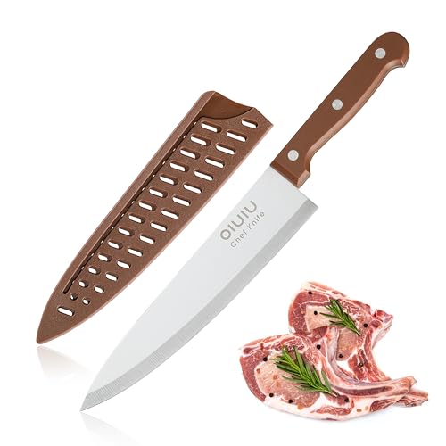 8 inch Chef Knife, Razor Sharp Kitchen Knife with Protective Knife Sheath