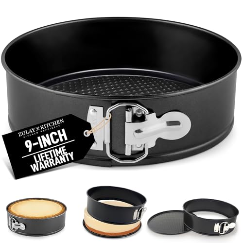 Premium 9 Inch Springform Pan Nonstick Cheesecake Pan with Removable Bottom, Leak-Proof Design