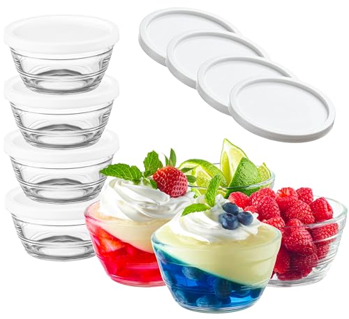 16pc Set of Small Glass Bowls with Airtight Lids