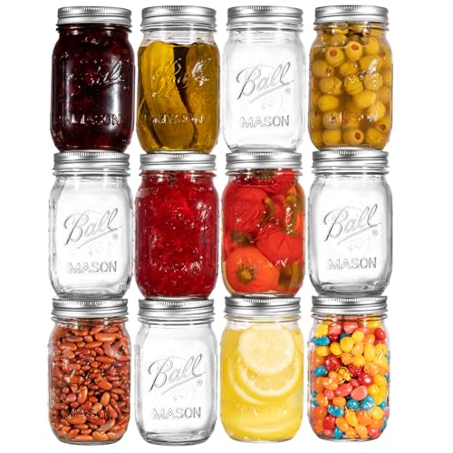 Ball Regular Mouth Mason Jars 16 oz. (12 Pack)
