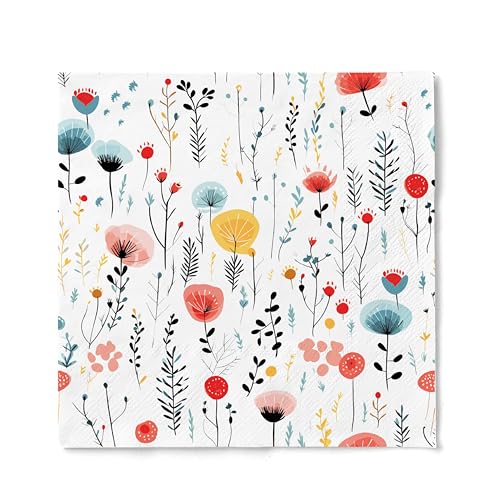 20 pcs Premium Designer Paper Napkins, 3-Ply 6.5x6.5-inches