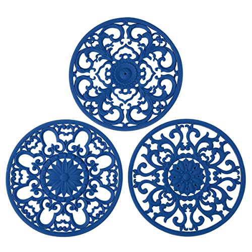 Extra Thick Silicone Trivet Mat for Hot Dishes, Set of 3