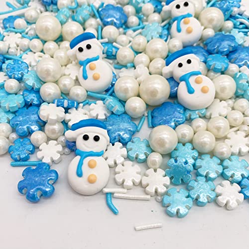 Cookie Dessert Sprinkles Decorations (snowman & snowflakes)