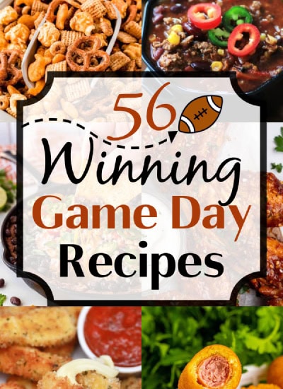 56 Winning Game Day Recipes Banner.