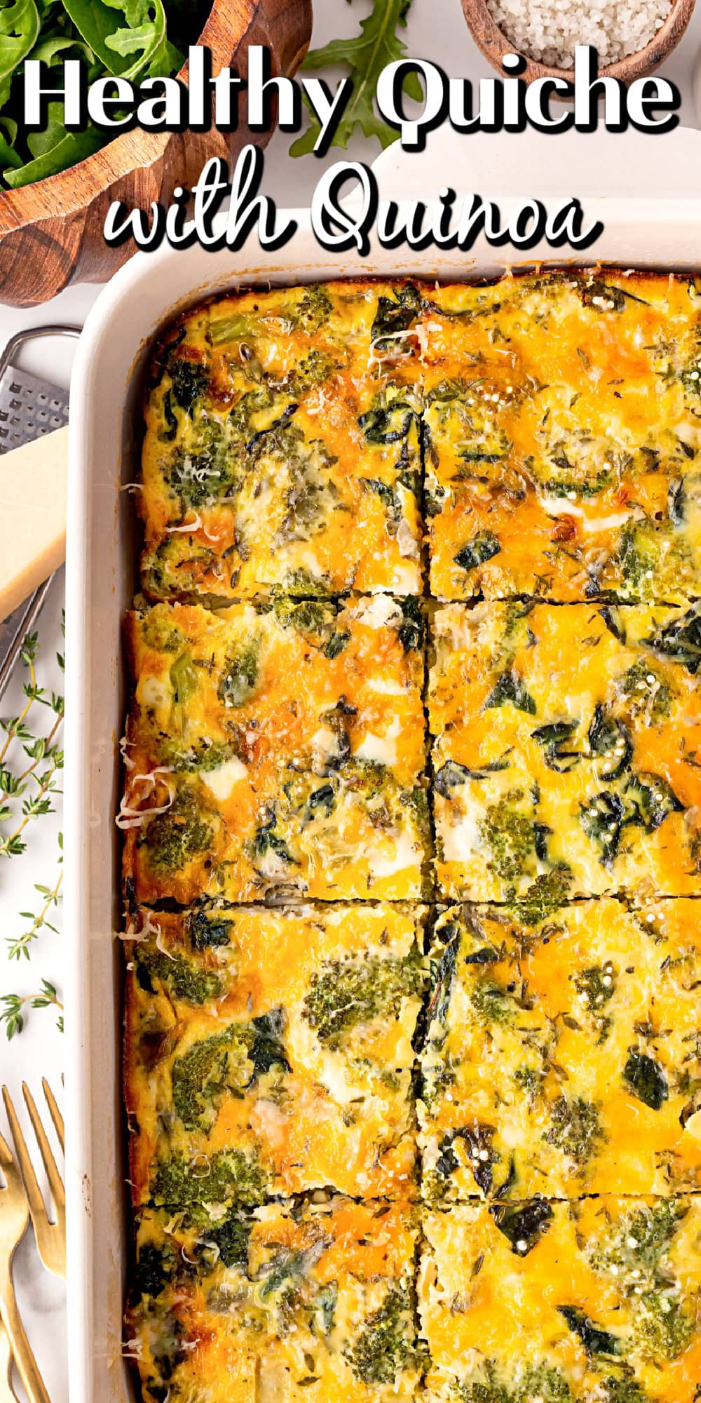 Healthy Quiche with Quinoa pin.
