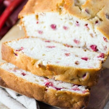 Old Fashioned Rhubarb Loaf hero.